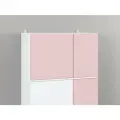 Есэндвич Лаворо Антресоль для шкафа двухстворчатого 80х50х52 см, левая (Белый/Розовый кварц)