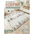 Коврик детский для ползания METOMI 180x150 см мягкий складной развивающий игровой двусторонний термоковрик