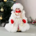 Снегурочка игрушка новогодняя под елку 30 см, музыкальная фигурка