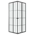 Душевой уголок Niagara Eco NG-1010-14QKL 100х100 профиль черный/стекло клетка