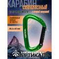 Карабин скалолазный с прямой защелкой зеленый Вертикаль Vertical