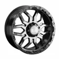 Литые диски LS wheels 1285 9x20 6x139,7 ET20 dia 100,1 BKF (цвет: черный+полировка)