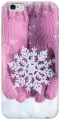 Силиконовый чехол на Apple iPhone 6s / 6 / Эпл Айфон 6 / 6с с рисунком Снежинка в руках
