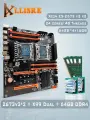 Комплект двухпроцессорная материнская плата KLLISRE ZX-DU99D4 + Xeon 2673 V3 + 64GB DDR4 ECC 4x16GB