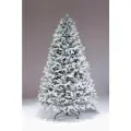 Елка искусственная Никка заснеженная, ElkaDe, Литая+ПВХ+флок, 1221 веточка, высота 215см.