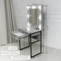 Туалетный столик MiniLoft зеркало в раме с подсветкой Цемент