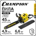 Бензопила цепная бензиновая CHAMPION 372-18-3/8-1,6-66 (3,6кВт 72см3 6,6кг) / пила цепная