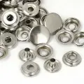 Кнопка сталь TBY N61 (О-образная) 15мм цв. никель уп. 720шт