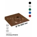 Манжета кровельная угловая 75-200 мм для дымоходов и труб, коричневый