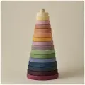 Развивающая игрушка Деревянная большая пирамидка Цветная Радуга Грез