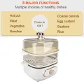 2-уровневая электрическая пароварка 1200 Вт 10,5 л, штабелируемая многоцелевая плита, электрическая пароварка с паровой пластиной для супа, лапши, овсянки, вилка стандарта США 110 В