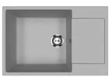 Мойка кухонная Ulgran U-602 -342 прямоугольная, 50x76, с крылом, серая, матовая, российская
