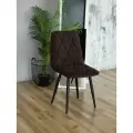 Мягкие стулья Милана для кухни и комнаты со спинкой / 2 шт, шоколад