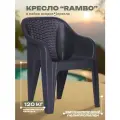 Набор садовых кресел RAMBO, пластик, серый, 60х56х76,8 см, 2 штуки