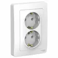 Systeme Electric Blanca внутренняя Белая Розетка 2-ая б/з без шторок, 16А, 250В, BLNRS000021