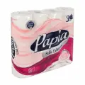 Туалетная бумага PAPIA Silk Edition с экстрактом шёлка, 3 слоя, 16 рулонов