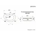 Раковина Ceruttispa CR7074 накладная, белая, ассиметричная 610х410х160