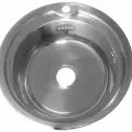 FABIA Мойка врезная, круглая 510 (0,8 мм) глубина 180 мм + большой сифон с переливом 051
