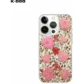 Чехол Flowers для iPhone 14 PRO Max, розовый