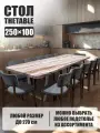 Стол кухонный обеденный прямоугольный дизайнерский лофт THETABLE 250х100 6.6/2.2