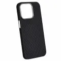 Чехол Карбоновый для Айфон 13 Про Макс Кевлар (Kevlar Carbon Touch) - Чёрный