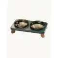 Миски Batten Decor, 300мл, на подставке, темно-зеленые, двойные