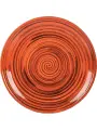 Оранжевая керамическая тарелка