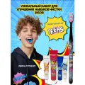 Набор для обучения чистке зубов Montcarotte Teens DENTAL Tutor Kit, зубная щетка + паста 2 шт + маркер (индикатор зубного налета) 2 шт, Монткаротт Тинс, черный, Италия, Южная Корея