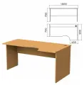 Стол письменный эргономичный Монолит, 1600х900х750 мм, правый, цвет бук бавария, СМ6.1
