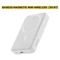 Повербанк Baseus Magnetic Mini Wireless PPCXM1030 White (емкость 10000 мАч | мощность 30 Вт)