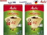 Комплект 2 упаковки. Melitta Original, Brown фильтры для заваривания кофе, 1х2/80