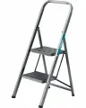 Стремянка СИБИН 2 ступени 46 см стальная с широкими обрезиненными ступенями 300 мм нагрузка 150 кг