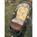 Матрасик в коляску прогулочную двусторонний весенний летний с креплением на колску