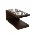 Миски для средних собак Vizor на деревянной подставке