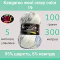 Пряжа Color City Kangaroo wool crazy color 19 (100г/300м, упаковка 5 мотков)