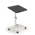 Складной стол для ноутбука на колесах «Твист-2» с регулировкой высоты и угла наклона, черный, белый