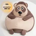 Кресло мешок Медведь 5xl, Велюр натуральный, Бескаркасное кресло-груша животное игрушка, KresloGrusha.RML