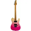 Электрогитара JET JT-450 QTPK, Telecaster, корпус - тополь запеченный, топ тигровый клен, 22 лада, HH
