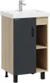 Тумба с раковиной Onika Тимбер 50 L серая матовая/дуб сонома
