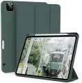 Чехол для планшета Apple iPad Pro 12.9 (2022, 2021) и iPad Air 13 с местом для стилуса, темно-зеленый