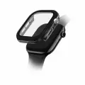 Uniq чехол со стеклом для Apple Watch 46 mm, VOUTE 9H Tempered Glass Jet Black