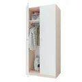 Шкаф двухсекционный Polini kids Simple, дуб пастельный-белый