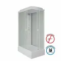 Душевая кабина Niagara Promo P120/80/26Q/MT прямоугольная, стеклянная, 120x80, закрытая (с крышей), с матовым стеклом, без гидромассажа средний поддон с белым профилем с функцией тропический душ