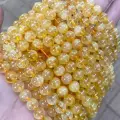 KamenOpt / Цитрин бусины шарик 12 мм, на нитке 38 см, из натурального камня