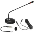 D38 Gooseneck Condenser Microphone Computer with XLR to 6.35mm Cable for Conference Broadcast