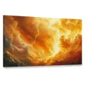 Картина на холсте интерьерная 100х60 см, гроза, молнии, небо, драматический, энергия, мощь, Тор, благоговейный, трепет