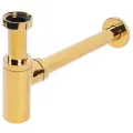 Сифон для раковины Grocenberg GB210 Золото, круглый, отражатель, латунь