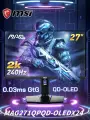 Игровой монитор MSI 27 2K 240 Гц MAG271QPQD-OLEDX24. черный