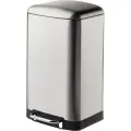 Ведро мусорное с педалью и доводчиком Luscan 30л, матов, прямоуг, нерж сталь