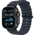 Apple Watch Ultra 2 49mm Black Titanium Case Ocean Band, Navy